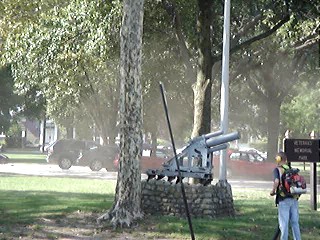 Dust cloud in downtown Westwood from gas-powered leaf blowers.