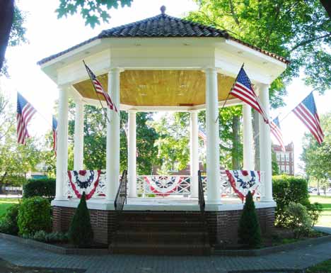 Bandstand in Veterans' Memorial Park.