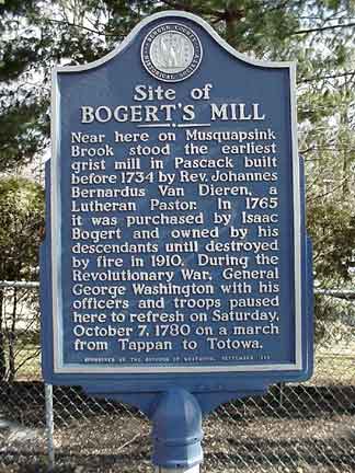 Bogert's Mill Historical Marker.