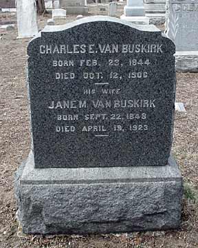 Charles E. Van Buskirk's grave marker.