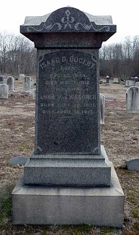 Isaac D. Bogert's grave marker.