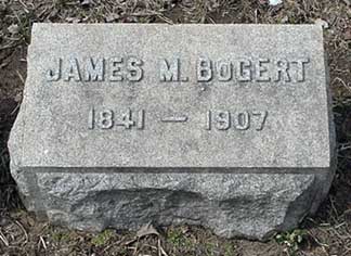 James M. Bogert's grave marker.