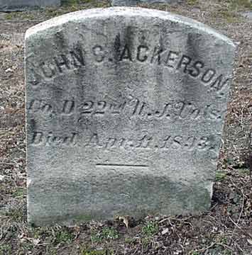 John C. Ackerson's grave marker.