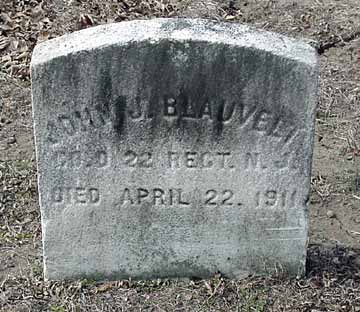 John J. Blauvelt's grave marker.