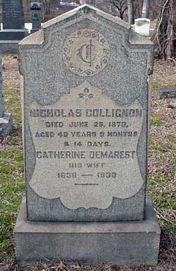 Nicholas Collignon's grave marker.