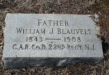 William J. Blauvelt's grave marker.
